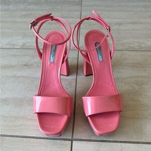 prada patent pink platform 39